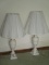 Pair Matching Marble Table Lamps