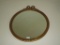 Vintage Round Mirror w/ Floral Motif
