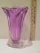 Lavender Art Glass Vase