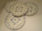 (4) Villeroy & Boch Plates Semi Porcelain w/ Dresden Pattern - 9 1/2