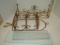 Lot - Decorative Metal Wall Shelves w/ Gilt Finish