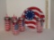 Red, White & Blue Lot - Great For Any Summer Weekend -Doubled Handled 12