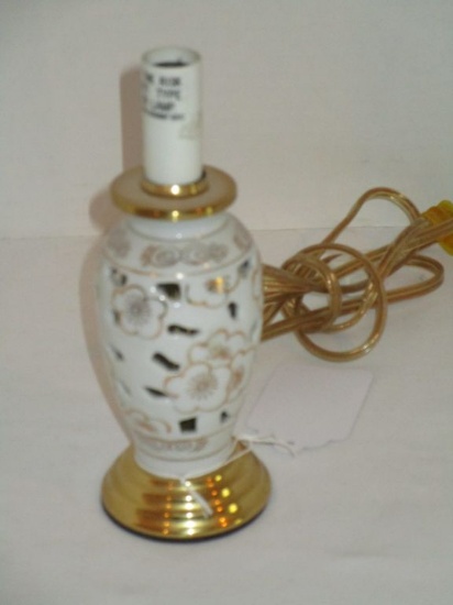 Miniature Pierced Ceramic Lamp