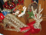 Large Lot - It's Christmas in July - Ornaments, Garland, Stuffed Reindeer & More - See Pictures