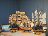 Lot - Ship Models - Various Sizes Some Myrtle Beach Souvenirs, 3D USA Sailing Vessel