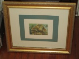 Print - Birds In Birdhouse - Matted & Framed