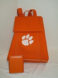 Clemson Backpack w/ Store Tag - Includes Matching Photo Wallet - Great Items!