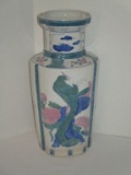 Semi Porcelain Vase - Hand Painted Oriental Design