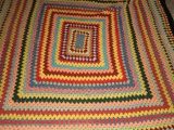 Vintage Crochet Blanket - Multi Colored