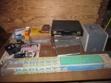(2) Kodak Slide Projectors, B & H Movie Projector, Radiant Projection Screen, Vintage Cameras