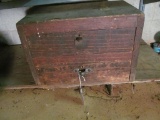 2 Drawer Wood Tool Box w/ Contents & Many small Wood Boxes