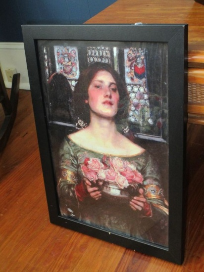 Framed Print - Woman w/ Roses