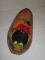 Hand painted Wooden Shoe Wall Pocket