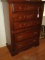 Oak 5 Drawer Chest & Molded Fruit Design