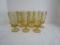 Set - 6 Yellow Footed Tea Glasses