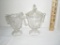 Vintage Pressed Glass Sugar & Creamer