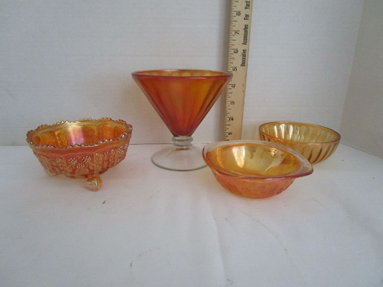 Lot - Assorted Lustreware Glass Items
