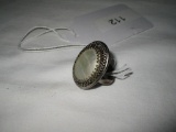 Whiting & Davis Ladies Ring w/ Faux Mother of Pearl