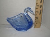 Fenton Blue Opalescent Swan