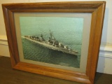 Framed Vintage USS  Glennon Photo