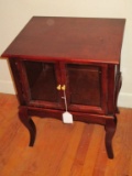 Cherry Finish Display Cabinet w/ 2 Glass Panel doors