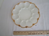 Vintage Milk Glass Deviled Egg Plate