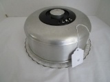 Retro Cake Plate w/ Aluminum Cover