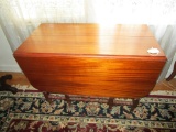 Mahogany Dining Table w/ Drop Leaf to Floor