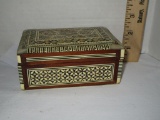 Wooden Box - Mother of Pearl Mosaic Inlay