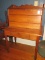 Primitive Style Oak Secretary Desk - Drop Front w/ 1 Drawer