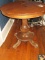 Vintage Small Oak Pedestal Table