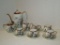 Chinese Tea Set - 5 Cups & Saucers, Teapot, Creamer & Covered Sugar