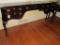 Lovely Entry/ Sofa Table w/ Brass Pulls & Keys on Queen Anne Style Legs w/ Carved Claw & Ball Feet