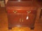 Baker Furniture Mahogany Chest - 1 Drawer over 2 Doors Brass Pulls on Bracket Feet