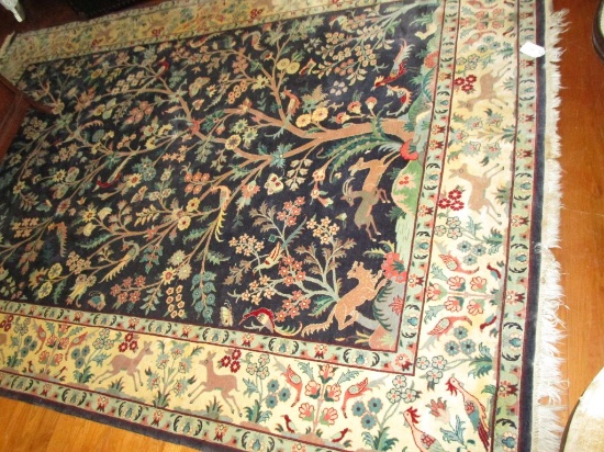 100% Virgin Wool Pile Rug Hand knotted in Pakistan "Tree of Life" Design