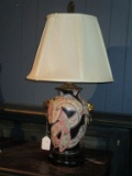 Ginger Jar Style Lamp w/ Applied Lion Heads