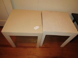 Pair - Wooden Parsons End Tables