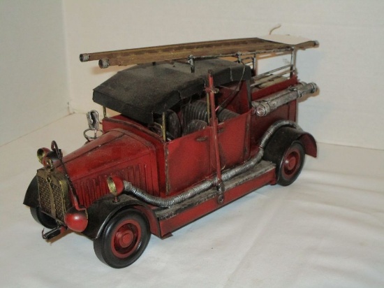 Metal Replica of Vintage Fire Truck