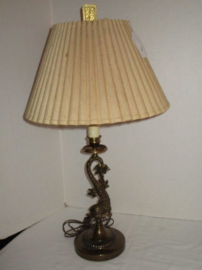 Brass Dolphin Base Lamp