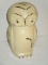 Painted Carved Wooden Owl