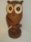 Carved & Painted Wooden Owl