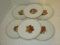 Set of 6 Vintage Dessert Plates. Beautiful Transfer of Fruit & Nuts on Each Plate