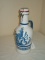 Vintage Stoneware Decanter, Nicely Decorated, Latin Phrase 