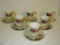 6 China Chocolate Cups w/ Floral Design