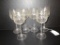 Set of 6 Etched Wine Glasses