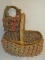 Pair Decorative Woven Hemp Baskets