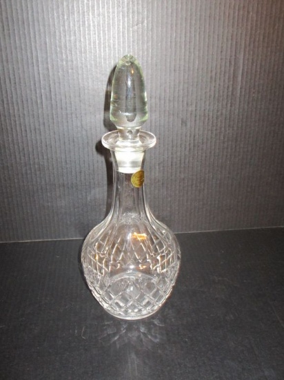 11" Tall Lead Crystal Decanter w/ Stopper
