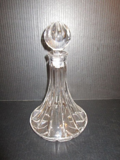 10.5" Pressed Glass Decanter w/ Stopper