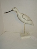 Carved Wooden Bird w/ Metal Beak