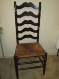 Vintage Rush Bottom Ladder Back Chair